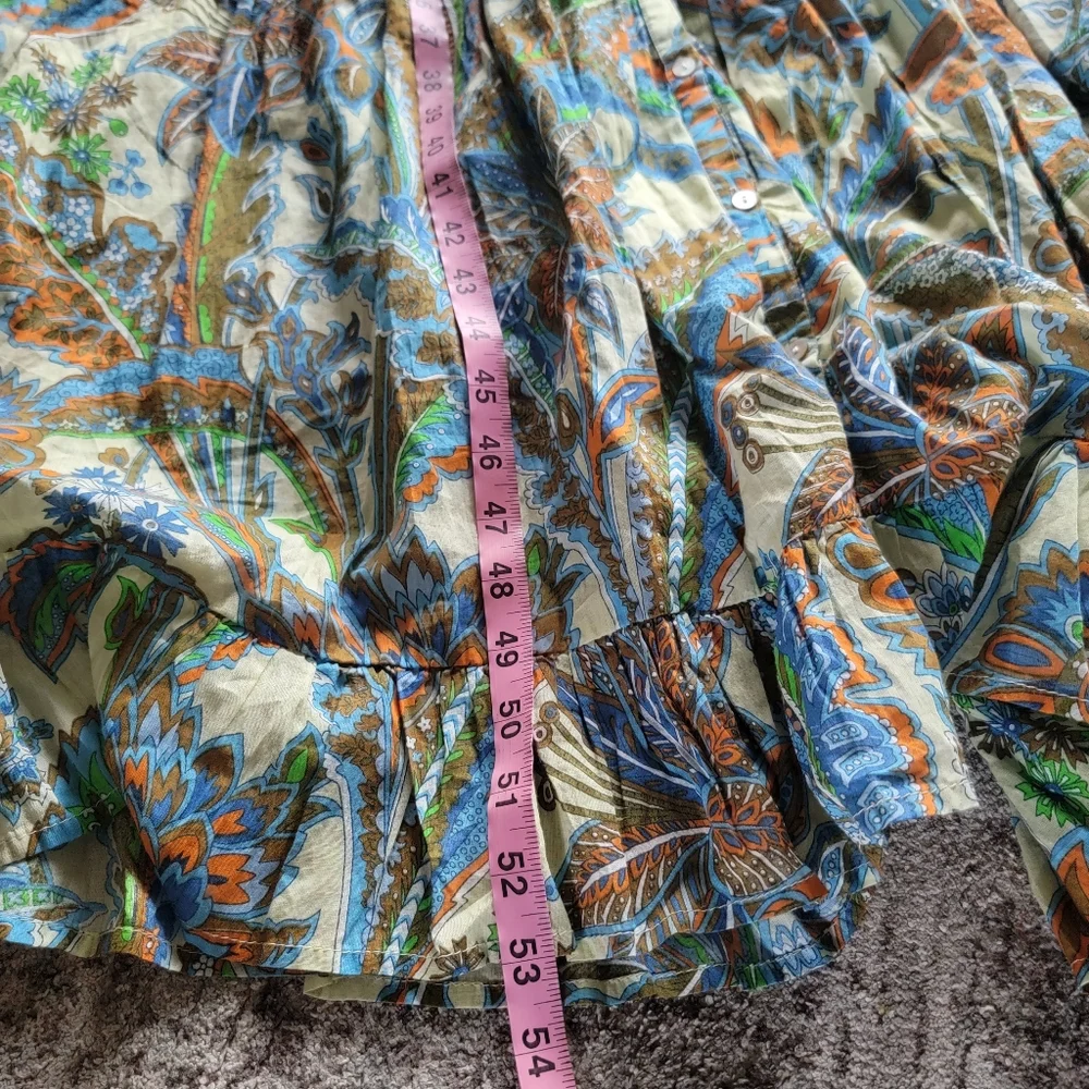 House of Harlow Cutout Tie Empire Waist Floral Paisley Beach Summer‎ Maxi Dress - Picture 14 of 15